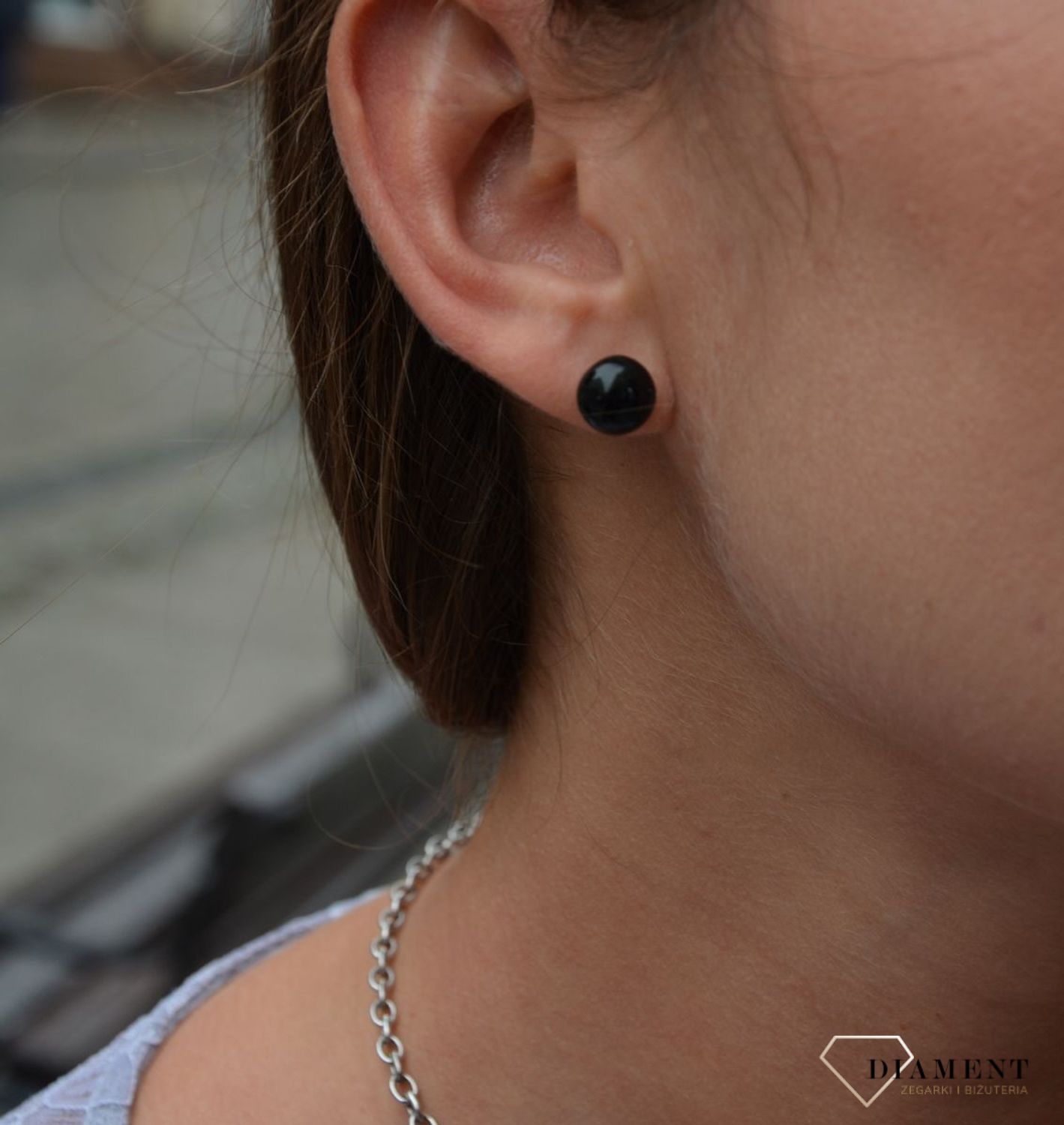 Kolczyki szkło weneckie czarne sztyfty Murano 25.jpg